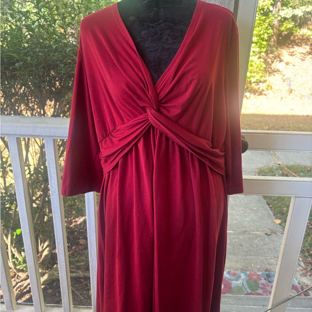 Achioowa Elegant Red Dress